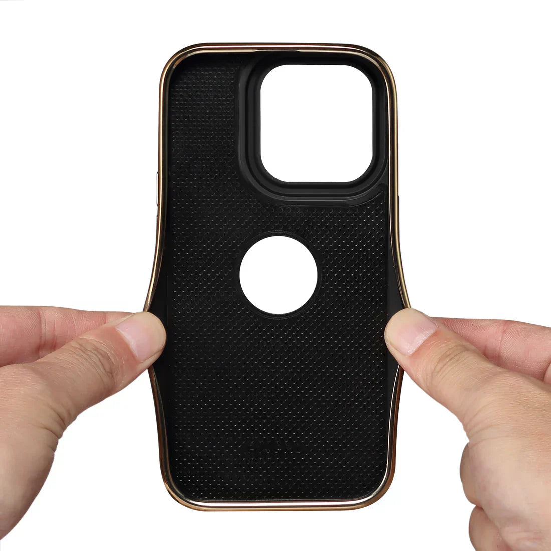 Leather Crocodile Print Phone Case For iPhone Black- 644008992075