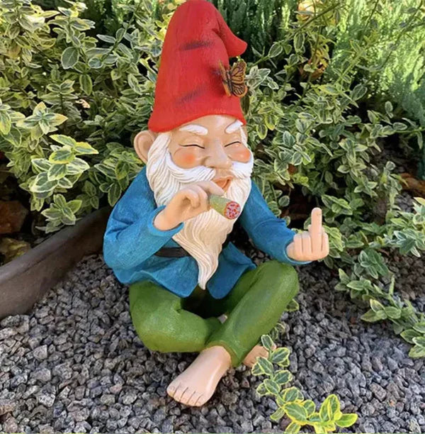 🔥50% OFF🔥Garden Gnome - Relaxed Gnome - 9.6 Inch Tall Finger Statue - Lawn Garden Figurine