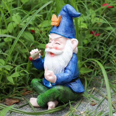 🔥50% OFF🔥Garden Gnome - Relaxed Gnome - 9.6 Inch Tall Finger Statue - Lawn Garden Figurine