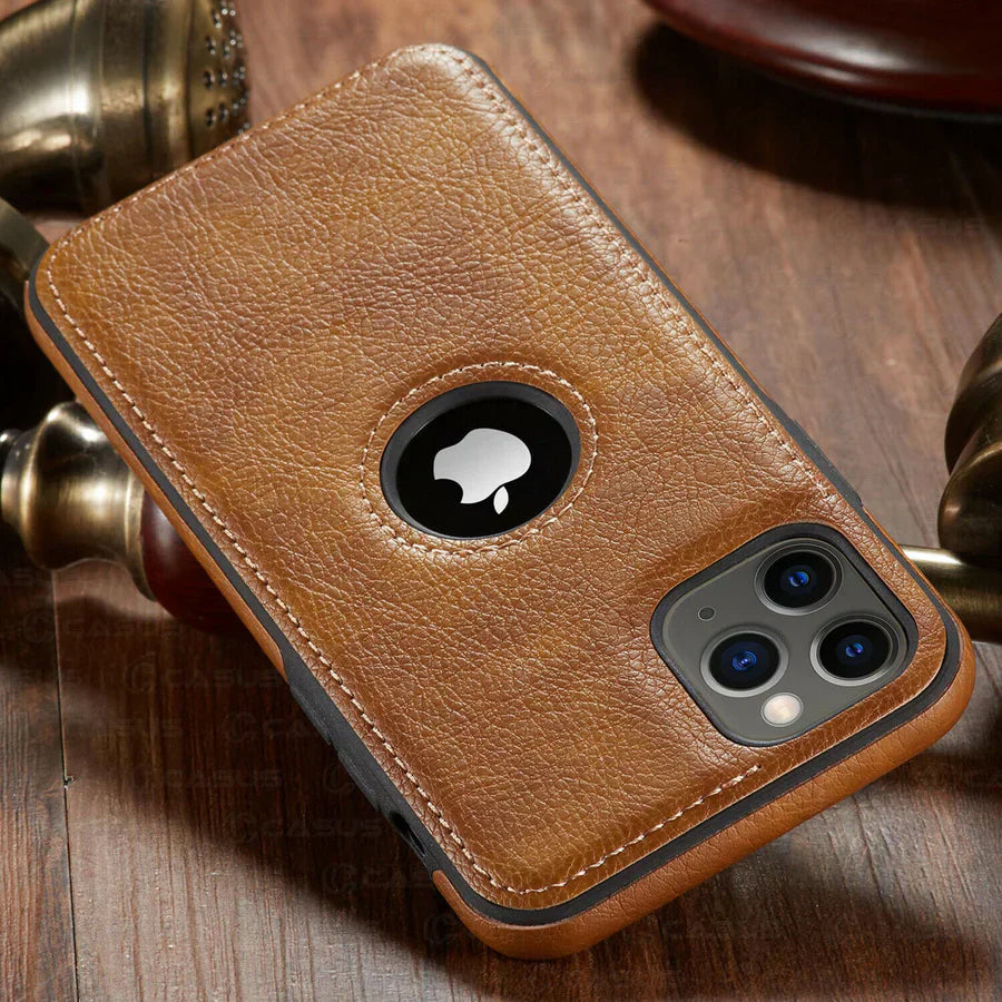 Luxury Business Leather Stitching Phone Case For iphone
