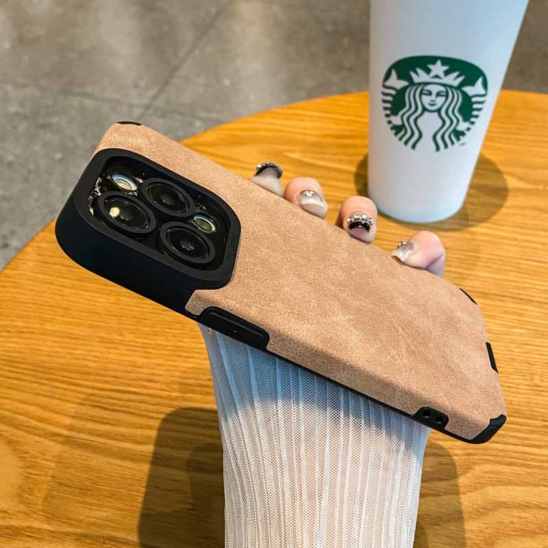 Luxury Lambskin Leather Phone Case For iPhone