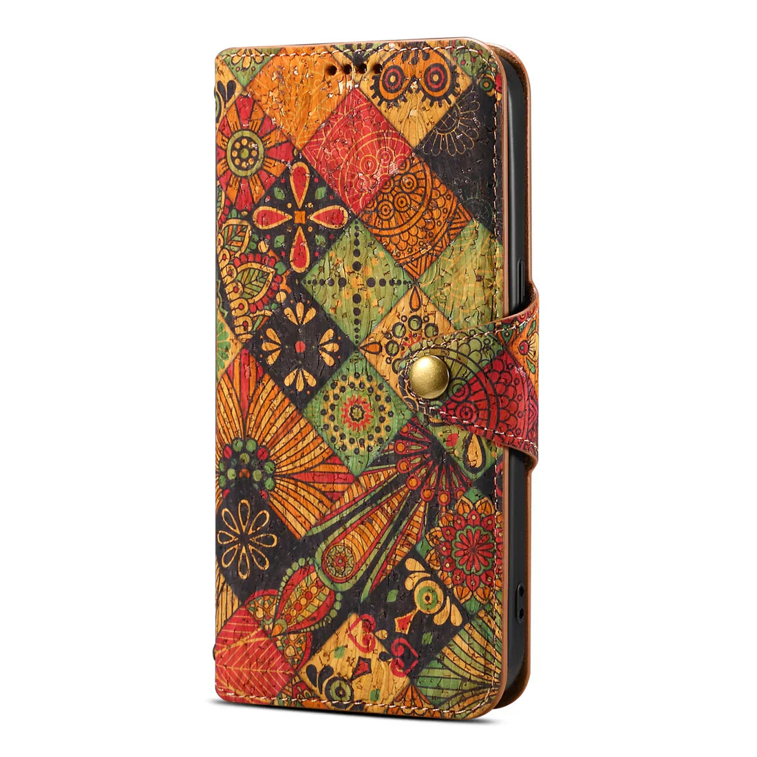 Flower Language Phone Case With Card Holder And Strap For iPhone Yellow-644008992044