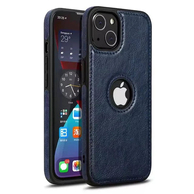 Luxury Business Leather Stitching Phone Case For iphone
