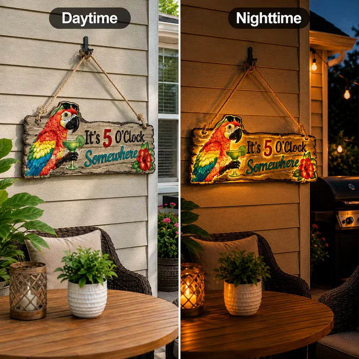 🦜A lifelike parrot Lighted decorative hanging sign-Turn Your Backyard Into a Tropical Escape🌴